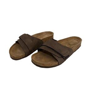 FITORY Women's Flat Sandals with Adjustable Straps, Open Size 10 US